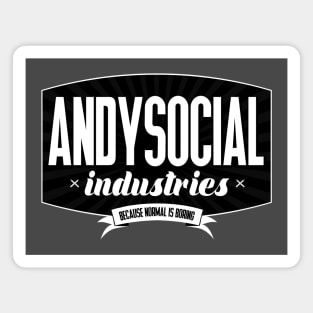 Andysocial Industries Logo A Magnet